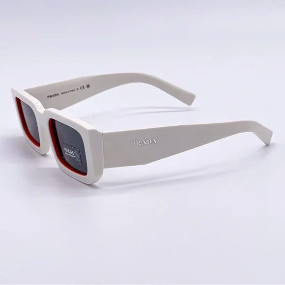 NEW PRADA PR06YS 17M5S0 WHITE ORANGE PRADA SUNGLASSES SPR 06Y 17M5S0 NEW PR06YS - Picture 6 of 12
